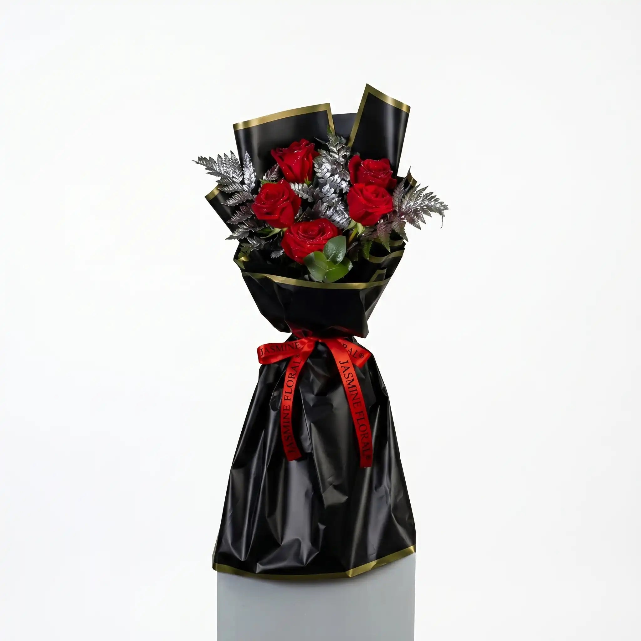5 Red Roses Hand Bouquet