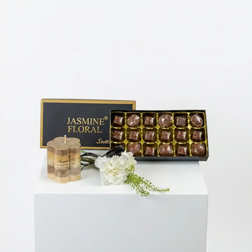 Black Chocolate Box 18 Pcs | Candle