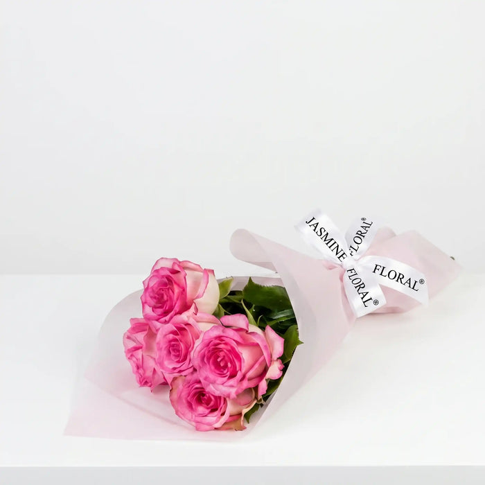 Pink Roses Hand Bouquet | 5 Pcs