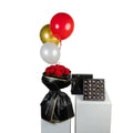 20 Red Roses | Balloon | Chocolate Box 25 Pcs