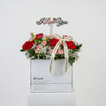 Silver Love Flowers Box | Love Acrylic Topper