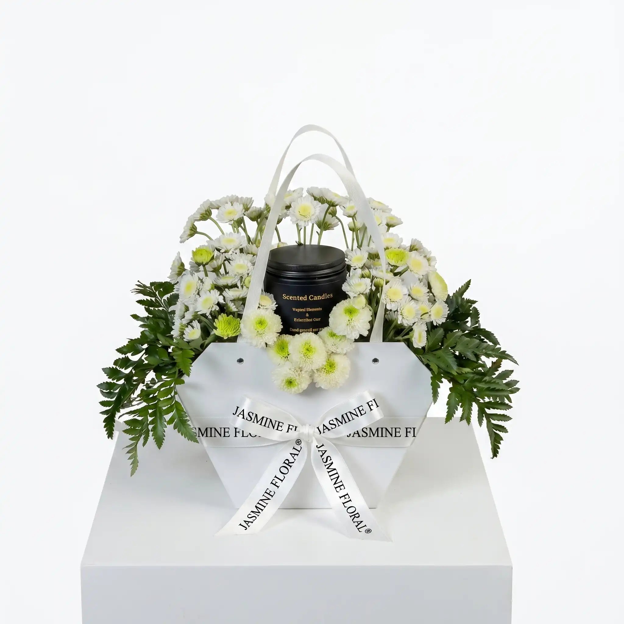 White Flowers Bag | Candle