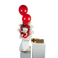 10 Red Roses | Teddy | Balloon | Chocolate Box 18 Pcs