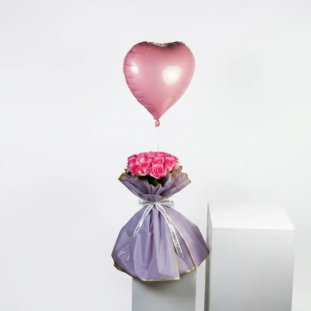 20 Pink Roses | Balloon