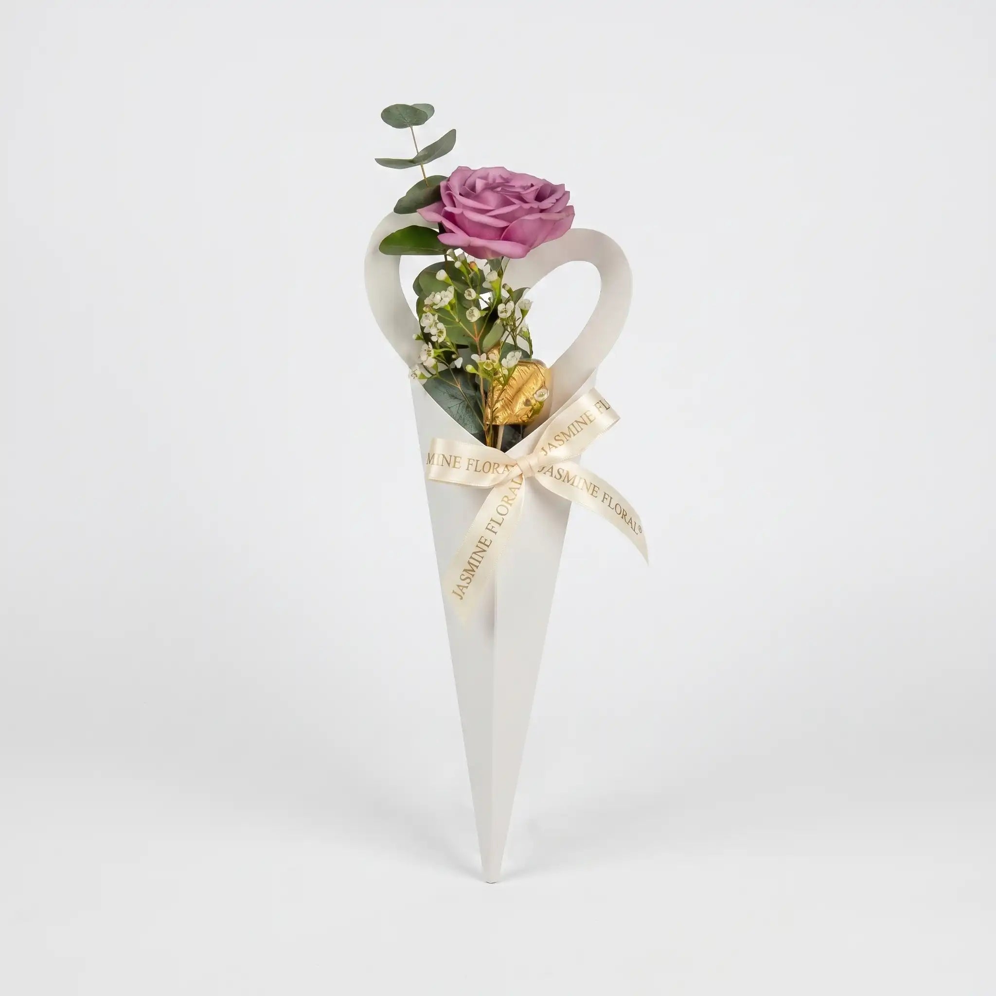 Single Purple Rose | 1 Chocolate