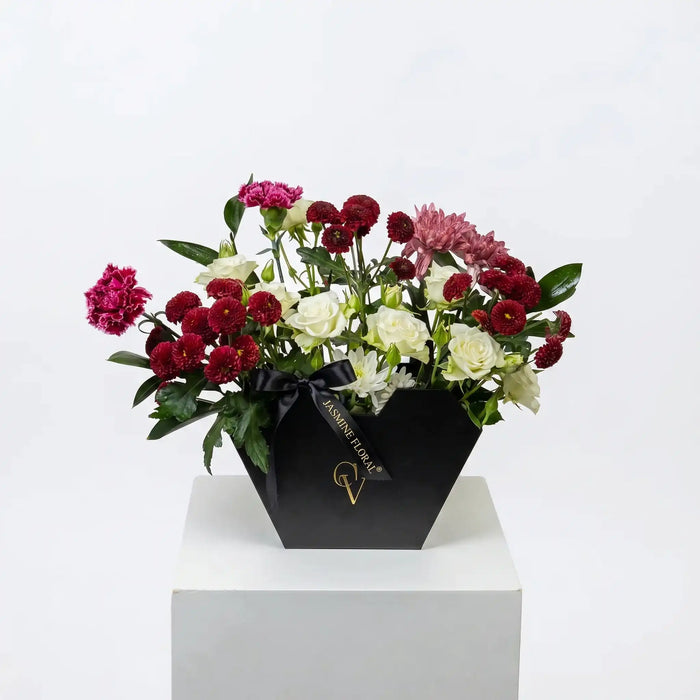Black Flowers Bag