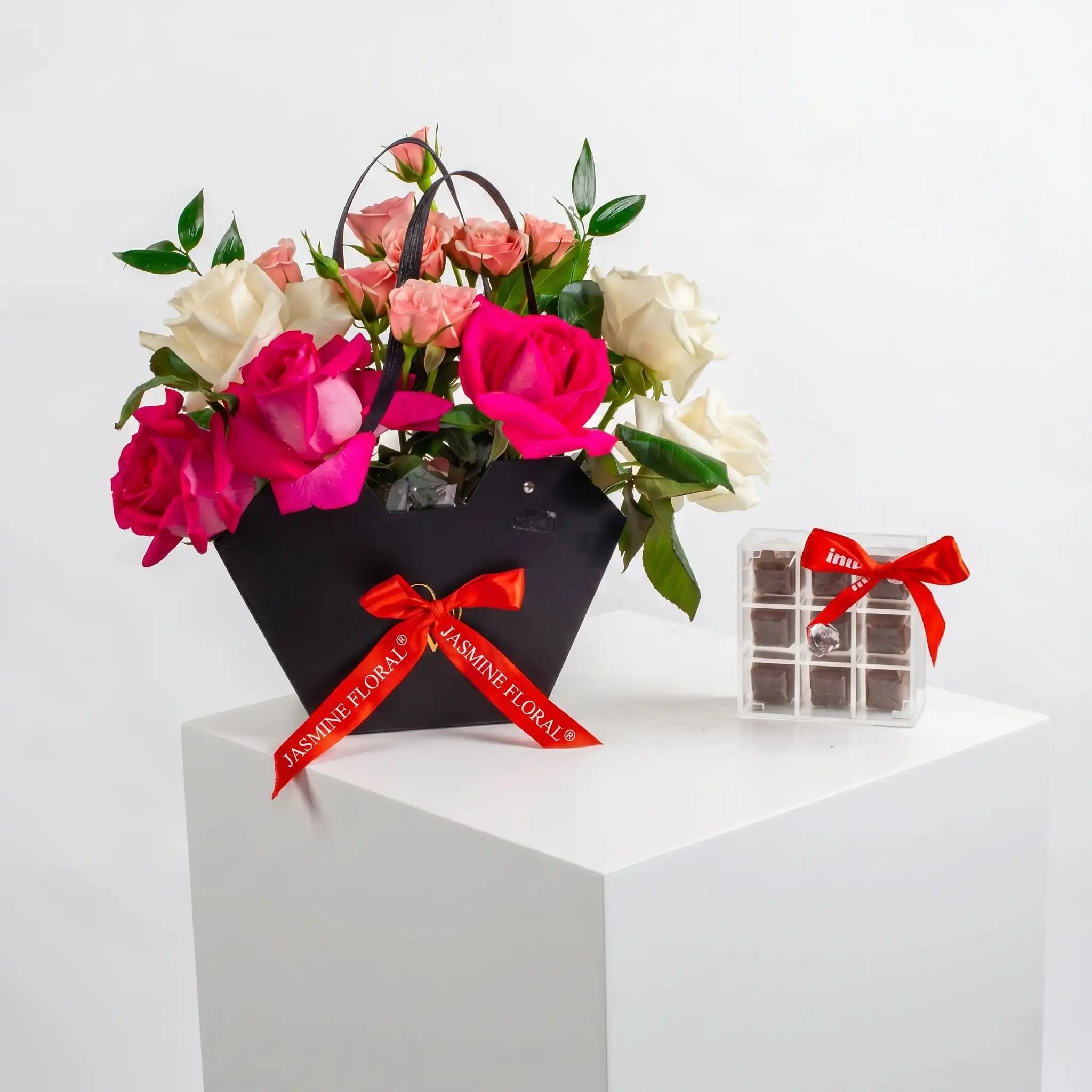 Fuchsia Flowers Bag | Chocolate