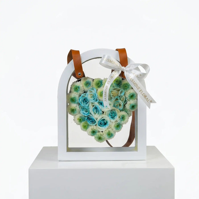 White Bag | Blue Flowers