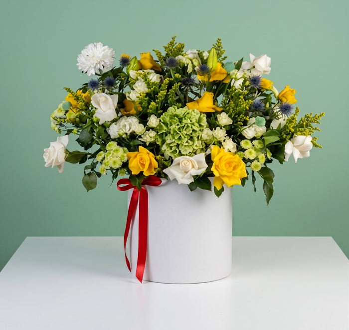 Get Well Soon Flowers Box Healing | Yellow Roses