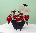 Black Box | Red Flowers | Graduation Topper