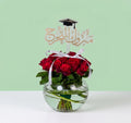 Graduation Flowers Vase | 20 Red Roses