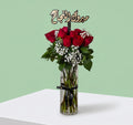 Graduation Flowers Vase | 10 Red Roses